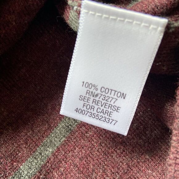 Sonoma Men’s Fine Gauge Stripe Crewneck Sweater Lightweight - Picture 6 of 7